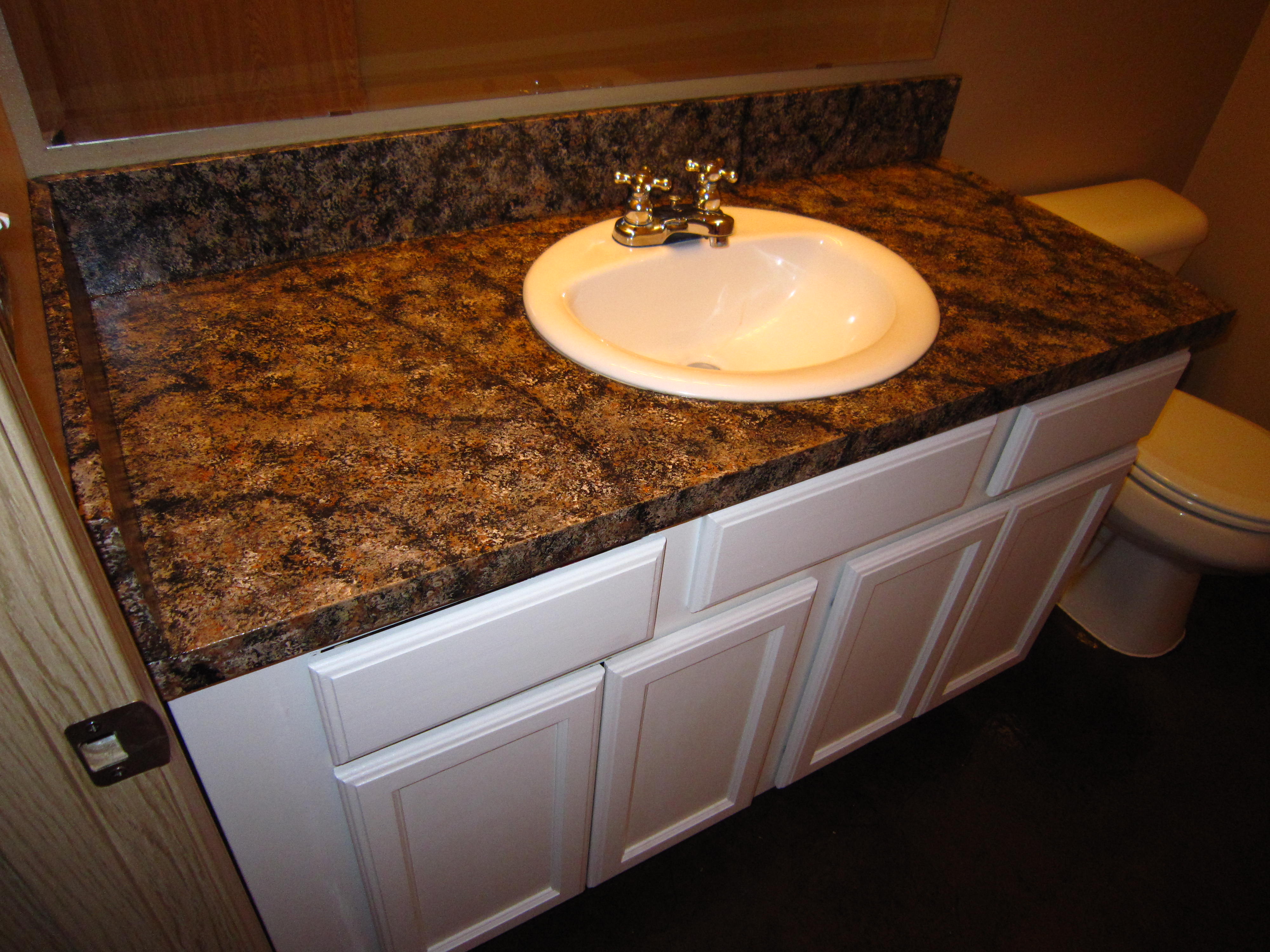 Diy Faux Granite Countertop Without A Kit For Under 60 Oooh I Could Totally Do That